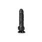 REALROCK Realistic Regular Curved Dong with Balls - 20.5 cm - Black 20.5 cm (8'') Dong