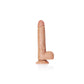 REALROCK Straight Realistic Dildo with Balls - 18 cm - Tan 18 cm (7'') Dong