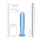 REALROCK 20 cm Straight Dildo - Blue - Blue 20 cm (8'') Dong