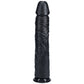REALROCK 38cm Extra Long Dildo - Black - Black 38 cm (15'') Extra Long Dong