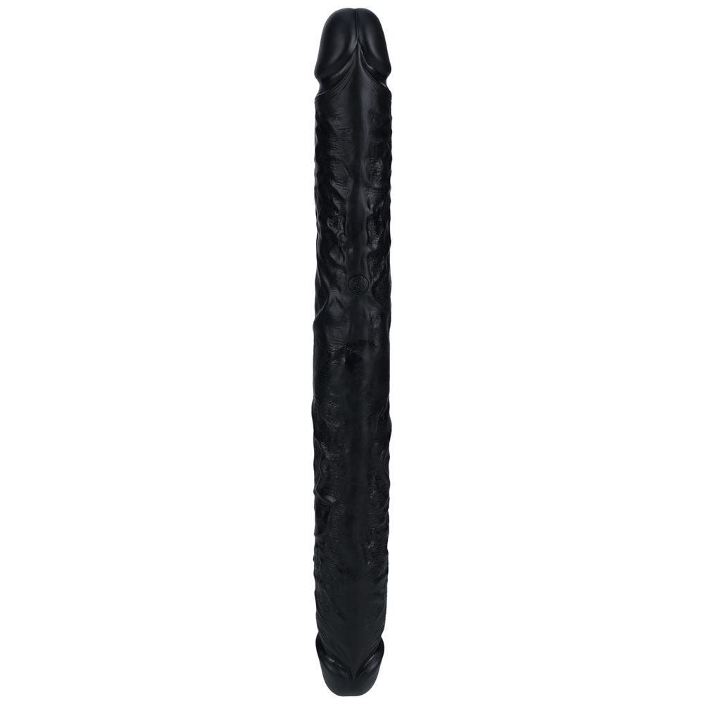 REALROCK 40cm Thick Double Dildo - Black - Black 40 cm (16'') Thick Double Dong