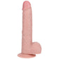 REALROCK 18cm Vibrating Cock + Balls - Flesh - Flesh 17.8 cm (7'') USB Rechargeable Vibrating Dong