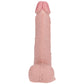 REALROCK 20cm Vibrating + Thrusting Cock with Balls - Flesh - Flesh 20.3 cm (8'') USB Rechargeable Vibrating and Thrusting Dong