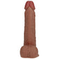 REALROCK 20cm Vibrating + Thrusting Cock with Balls - Tan - Tan 20.3 cm (8'') USB Rechargeable Vibrating and Thrusting Dong