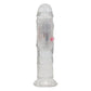 REALROCK 6'' No Balls Wireless Rechargeable LED Vibrating Dong - Clear with LED 16.5 cm USB Rechargeable Vibrating Dong with Remote
