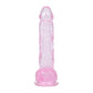 REALROCK 5'' Crystal Clear Dildo with Balls - Pink - Clear Pink 14.7 cm Dong