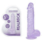 REALROCK 5'' Crystal Clear Dildo with Balls - Purple - Clear Purple 14.7 cm Dong