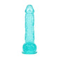 REALROCK 5'' Crystal Clear Dildo with Balls - Turquoise - Clear Turquoise 14.7 cm Dong