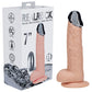 REALROCK Metal Head 7'' Rechargeable Dildo - Flesh - Flesh 19 cm USB Rechargeable Vibrating Dildo with Metal Head and Wireless Remote