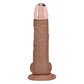 REALROCK Metal Head 8'' Rechargeable Dildo - Tan - Tan 22 cm USB Rechargeable Vibrating Dildo with Metal Head and Wireless Remote