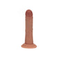 REALROCK Dual Density 6'' Vibrating Silicone Dildo - Tan - Tan 15.2 cm USB Rechargeable Vibrating Dildo