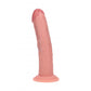 REALROCK Dual Density 8'' Vibrating Silicone Dildo - Flesh - Flesh 20.3 cm USB Rechargeable Vibrating Dildo