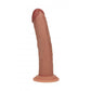 REALROCK Dual Density 8'' Vibrating Silicone Dildo - Tan - Tan 20.3 cm USB Rechargeable Vibrating Dildo