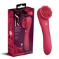 Secret Kisses ROSEGASM ROSE QUAKE - Red 18.8 cm USB Rechargeable Dual Ended Tapping Vibrator