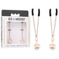 Sex & Mischief Brat Pearl Nipple Clips - Rose Gold - Set of 2