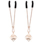 Sex & Mischief Brat Pearl Nipple Clips - Rose Gold - Set of 2