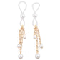 Sex & Mischief Pearl Nipple Ties - Gold/Pearl Nipple Restraints - Set of 2