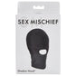 Sex & Mischief Shadow Hood - Black Hood with Mouth Opening