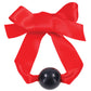 Sex & Mischief Amor Satin Ball Gag - Red/Black Mouth Restraint