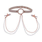 Sex & Mischief Peaches n CreaMe Collar with Nipple Clamps - Peach Nipple Restraints