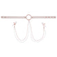 Sex & Mischief Peaches n CreaMe Collar with Nipple Clamps - Peach Nipple Restraints