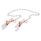 Sex & Mischief Peaches n CreaMe Pearl Nipple Clamps - Peach Nipple Restraints