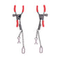 S&M Exs & Ohs Nipple Clamps - Red Tipped Metal Nipple Clamps - Set of 2
