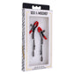 S&M Exs & Ohs Nipple Clamps - Red Tipped Metal Nipple Clamps - Set of 2