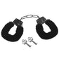 Sex & Mischief Furry Handcuffs - Black - Black Restraints