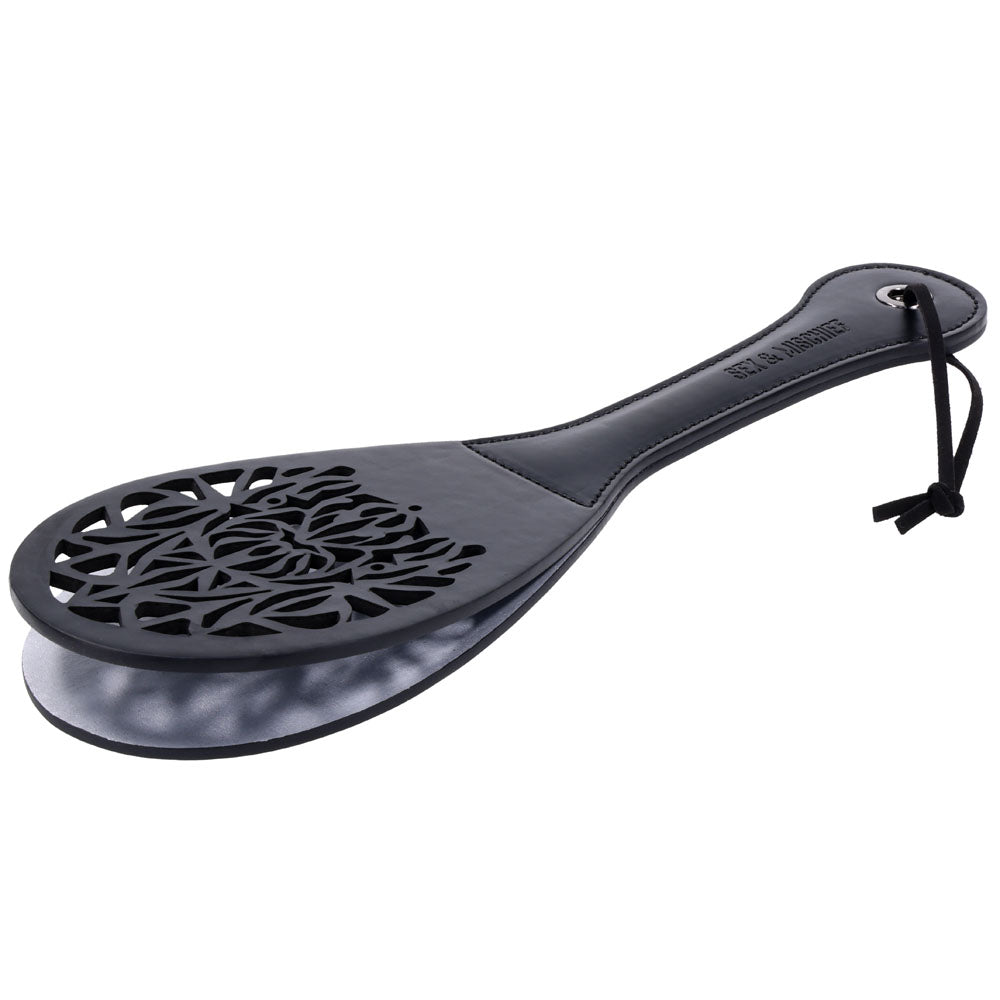 Sex & Mischief Lace Spanker - Black Spanking Paddle