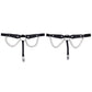 Sex & Mischief Chain Lace Garters - Black/Metal Garters