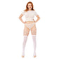 Sex & Mischief Peaches n CreaMe Pearl Garters - Peach / Rose Gold Garters with Pearls - Set of 2