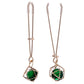 Sex & Mischief Indica Crystal Nipple Clips - Gold Nipple Clips with Emerald Gems