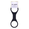 Sex & Mischief Shadow Large Silicone Cuffs - Black Large Restraints