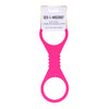 Sex & Mischief Large Hot Pink Silicone Cuffs - Hot Pink Large Restraints