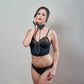 SPORTSHEETS Velvet Noir Collar & Leash - Black Restraint & Leash