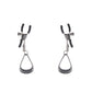 SPORTSHEETS Velvet Noir Tuggable Nipple Clamps - Gunmetal Adjustable Nipple Restraints