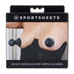 SPORTSHEETS Velvet Noir Silicone Nipple Suckers - Black/Grey Nipple Suckers - Set of 2