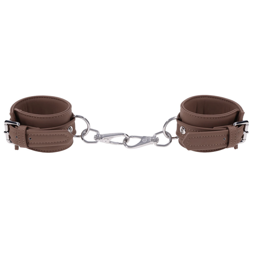 SPORTSHEETS Signature Dawn Dream Handcuffs - Tan Adjustable Restraints