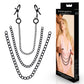 SPORTSHEETS Signature Midnight Muse exCHAINgeable Nipple Jewelry - Black Nipple Clamps with Chain