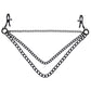 SPORTSHEETS Signature Midnight Muse exCHAINgeable Nipple Jewelry - Black Nipple Clamps with Chain