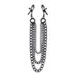 SPORTSHEETS Signature Midnight Muse exCHAINgeable Nipple Jewelry - Black Nipple Clamps with Chain