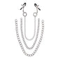 SPORTSHEETS Signature exCHAINgeable Nipple Jewelry - Silver Nipple Clamps with Chain