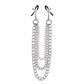 SPORTSHEETS Signature exCHAINgeable Nipple Jewelry - Silver Nipple Clamps with Chain