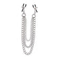 SPORTSHEETS Signature exCHAINgeable Nipple Jewelry - Silver Nipple Clamps with Chain