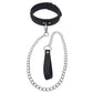 SPORTSHEETS Signature Midnight Muse Collar & Leash - Black Adjustable Restraint