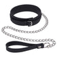 SPORTSHEETS Signature Midnight Muse Collar & Leash - Black Adjustable Restraint