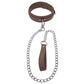 SPORTSHEETS Signature Dawn Dream Collar & Leash - Tan Adjustable Restraint