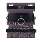 EDGE Collar & Leash - Black Neck Restraint with Heavy Duty Metal Leash