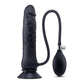Size Up 7.5 Inch Inflatable Dildo with Balls - Black 20.3 cm Inflatable Dong